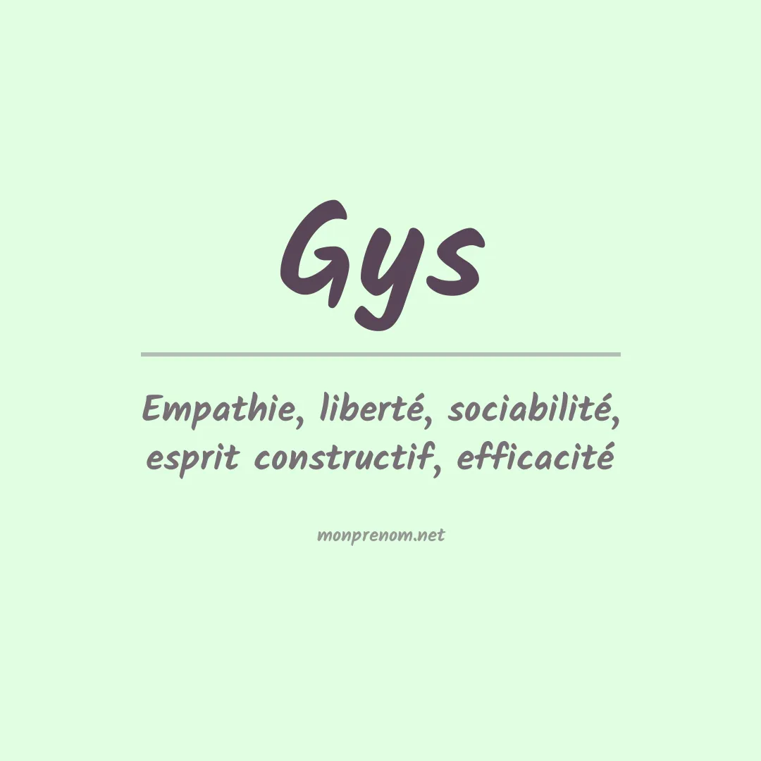 Signification du prénom Gys