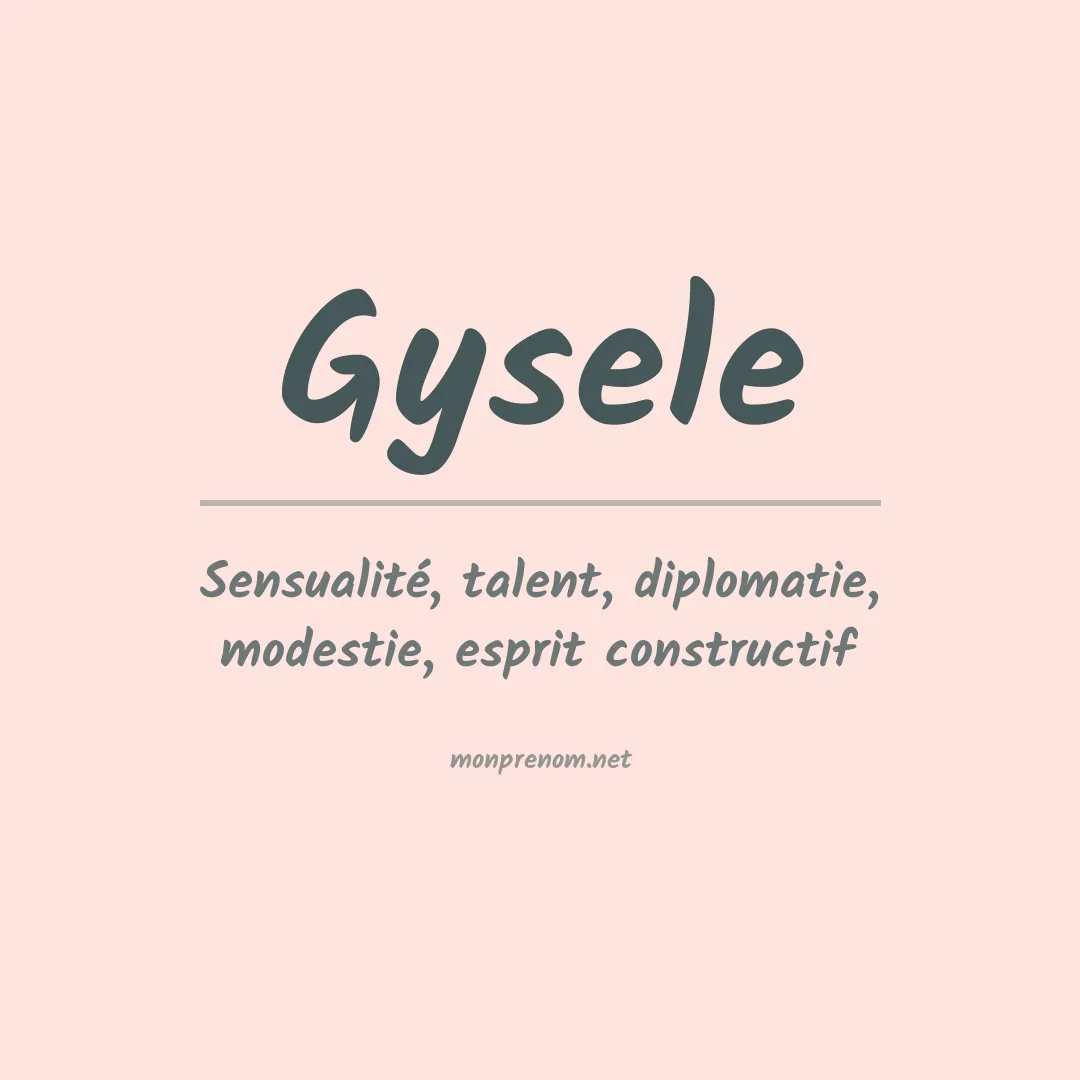 Prénom Gysele