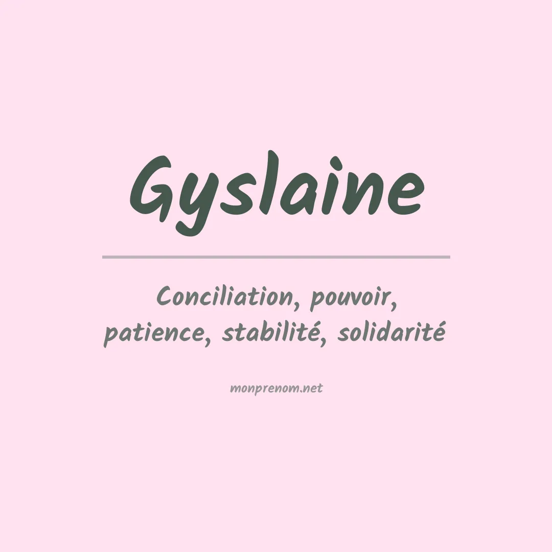 Prénom Gyslaine