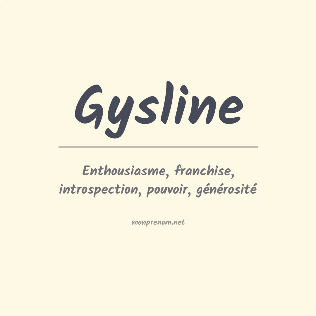 Prénom Gysline