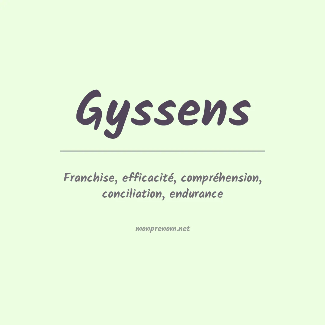 Prénom Gyssens