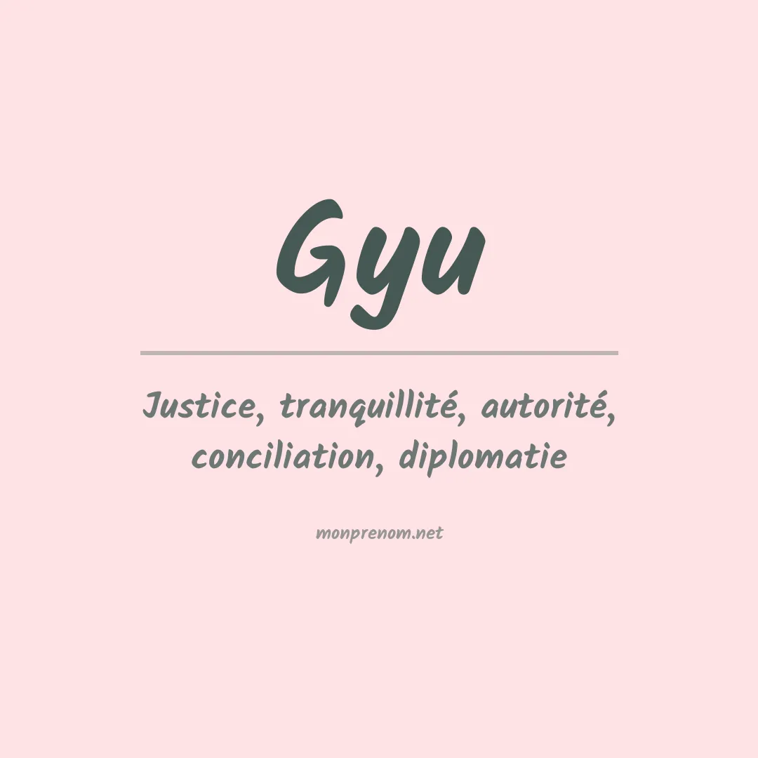 Prénom Gyu