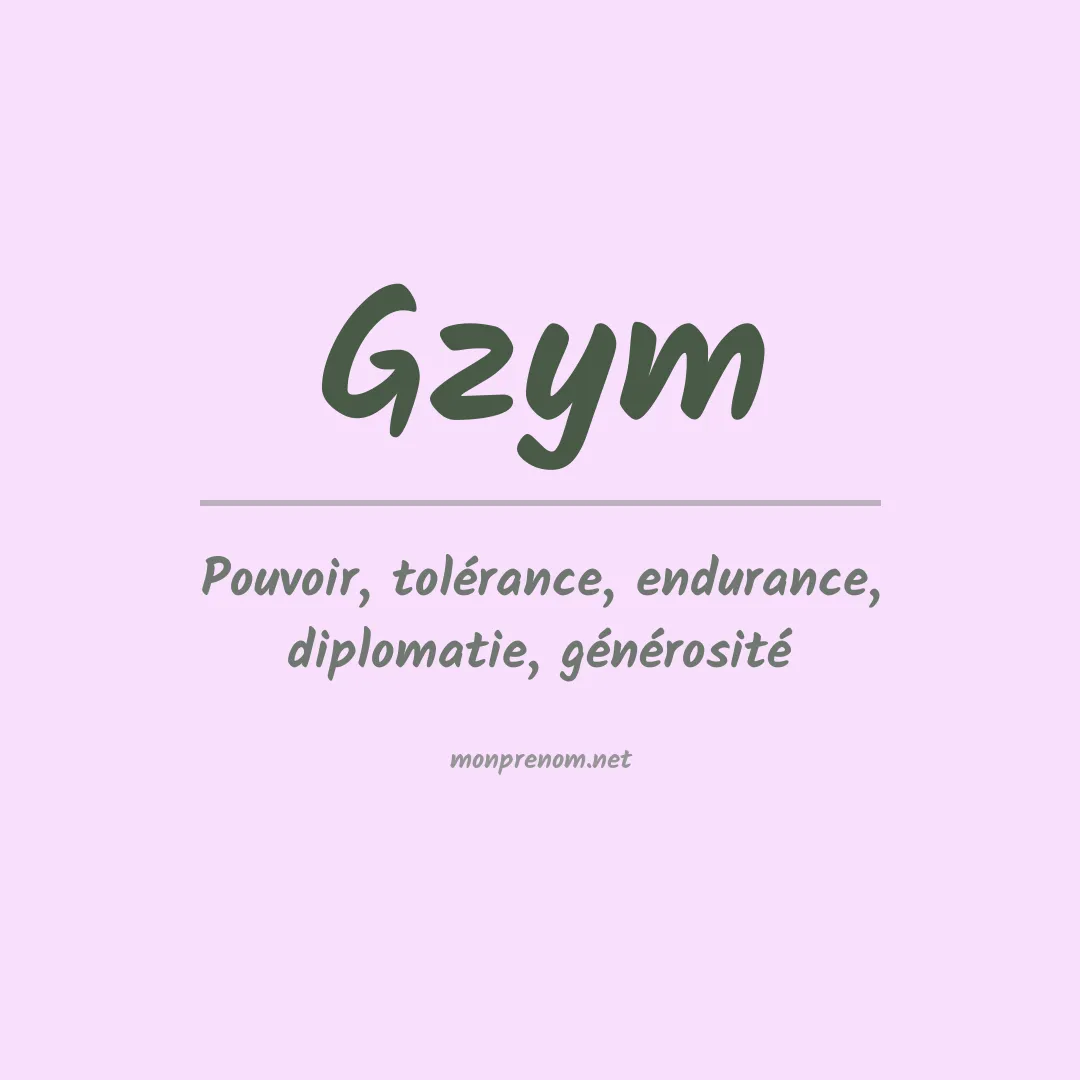 Prénom Gzym