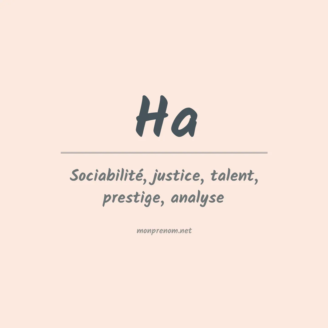 Prénom Ha