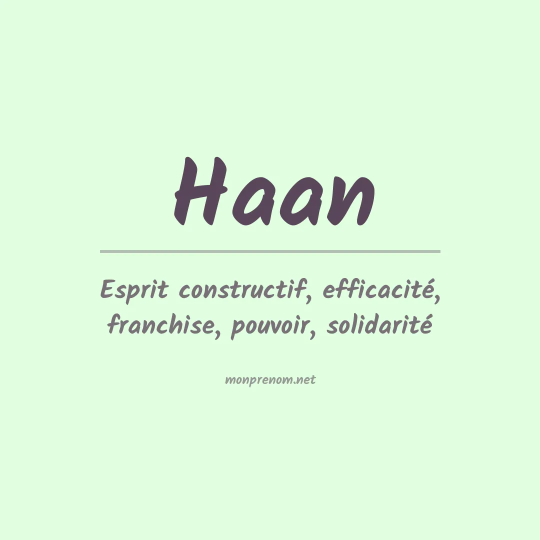 Prénom Haan