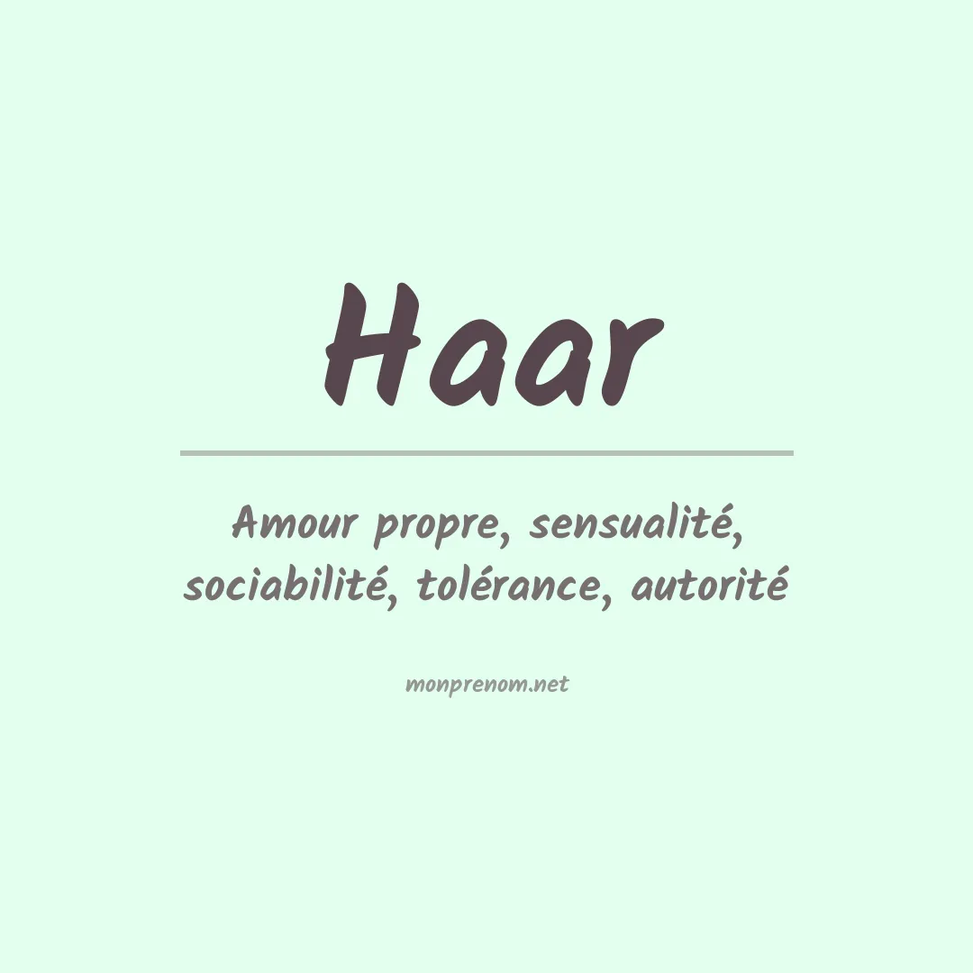 Prénom Haar