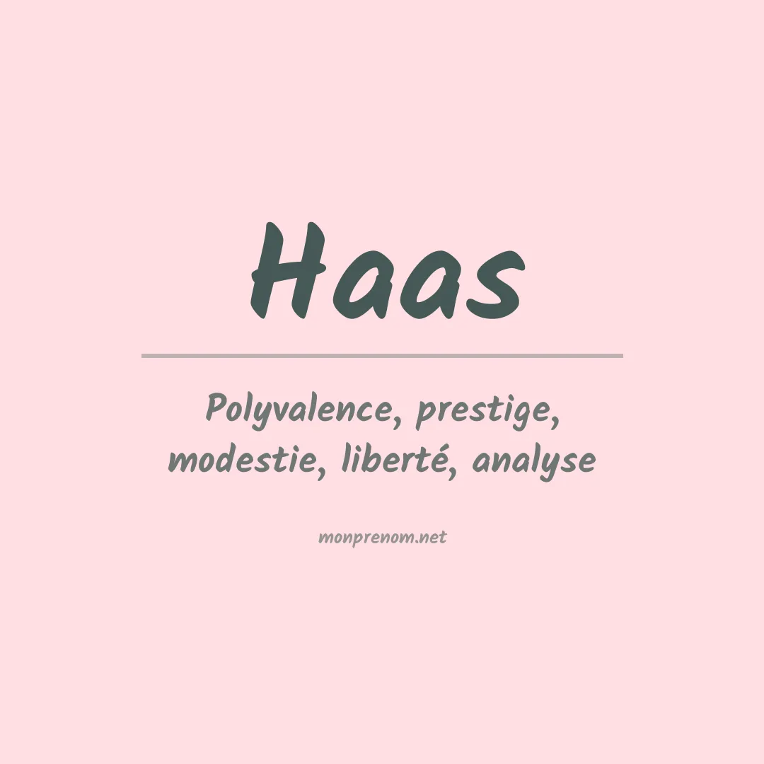 Prénom Haas