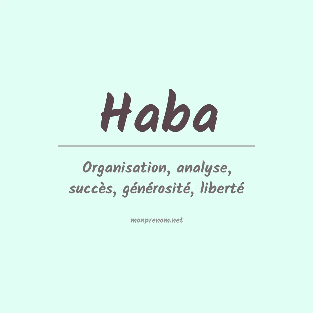 Prénom Haba
