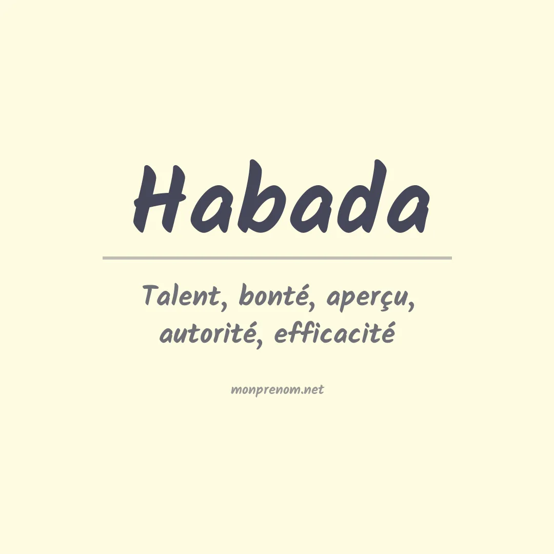 Prénom Habada