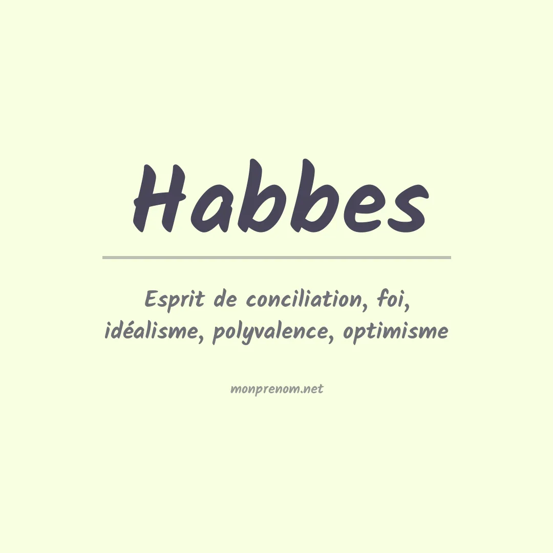 Signification du prénom Habbes