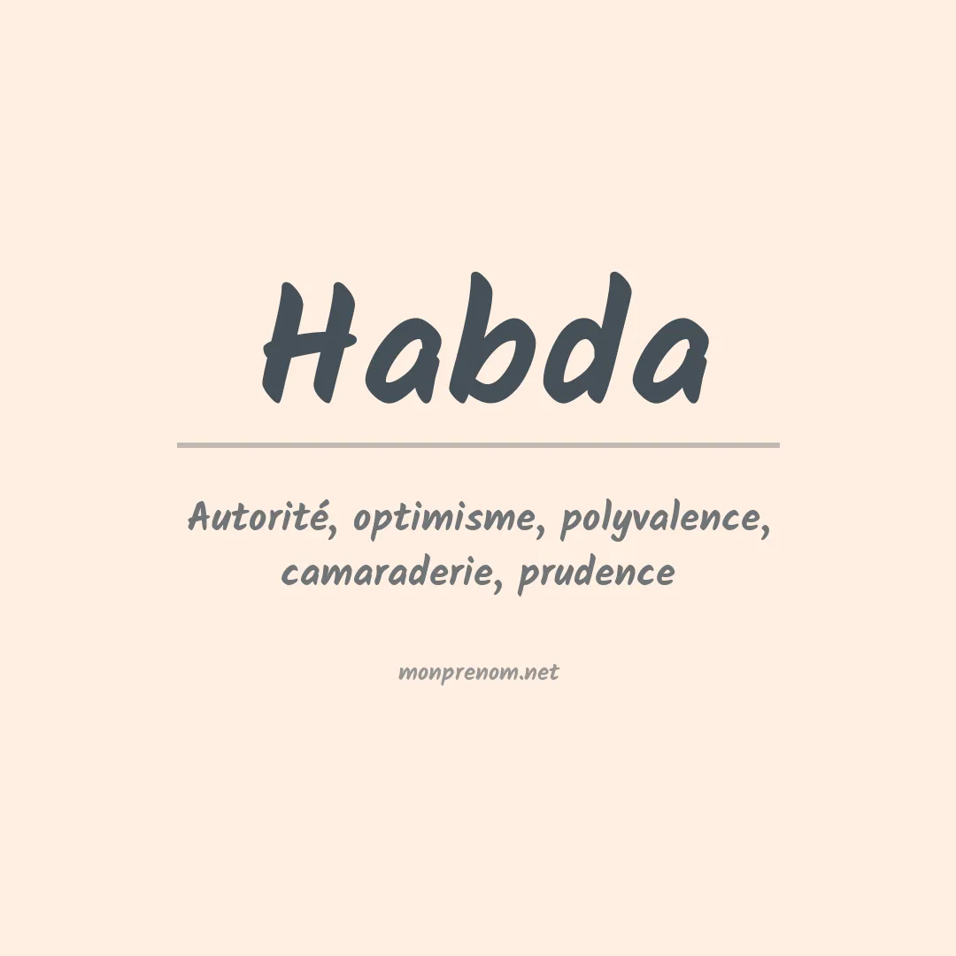 Signification du prénom Habda