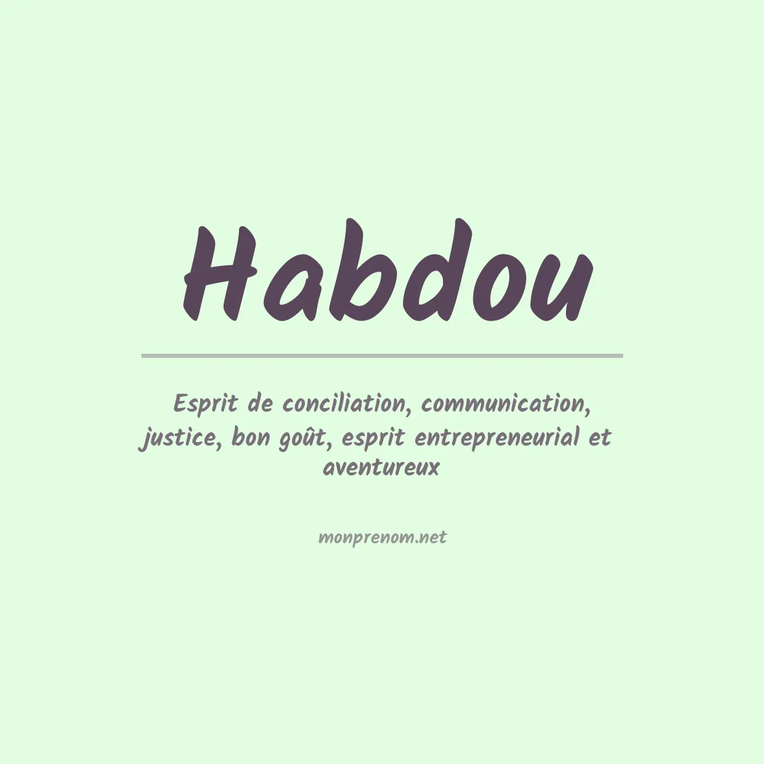 Prénom Habdou