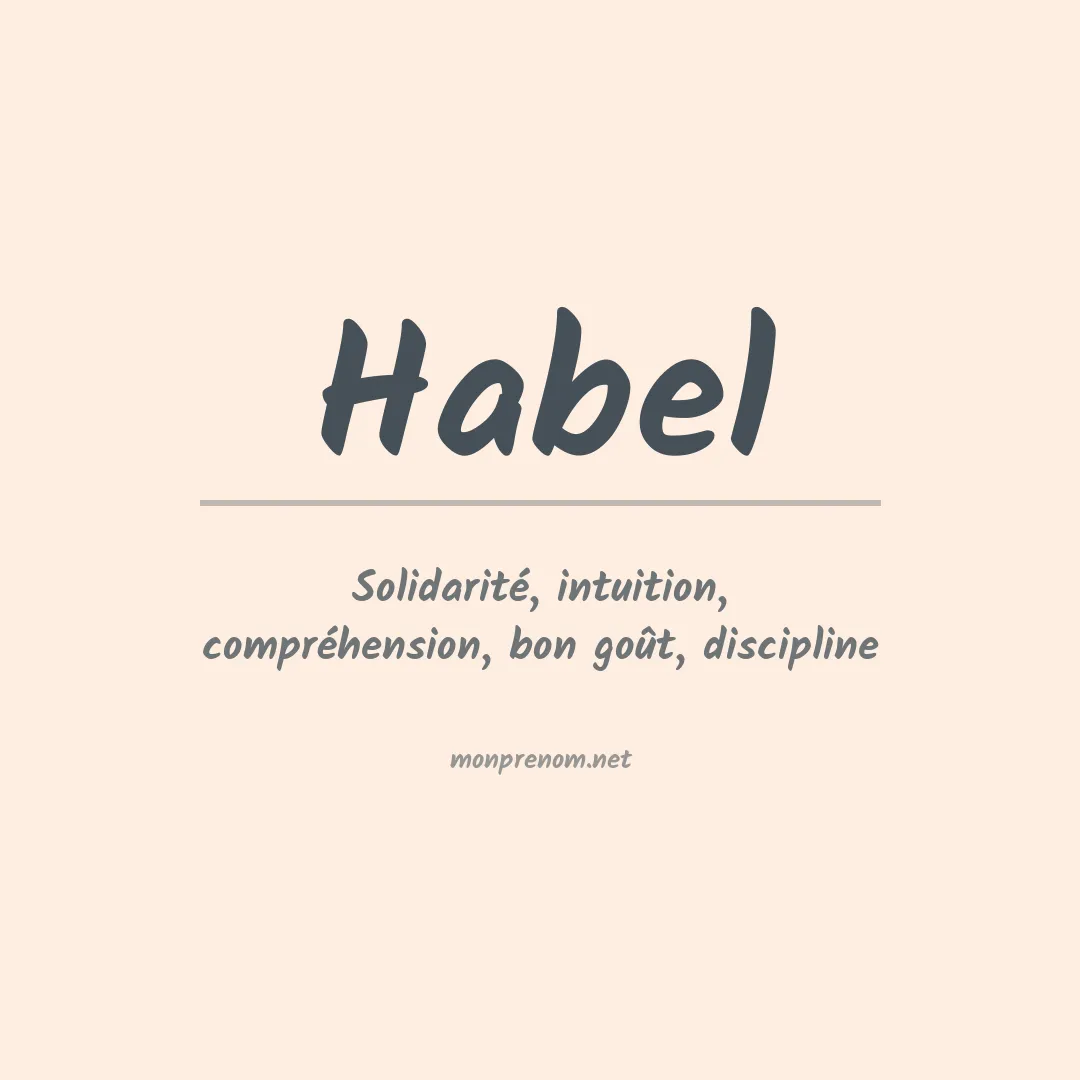 Prénom Habel