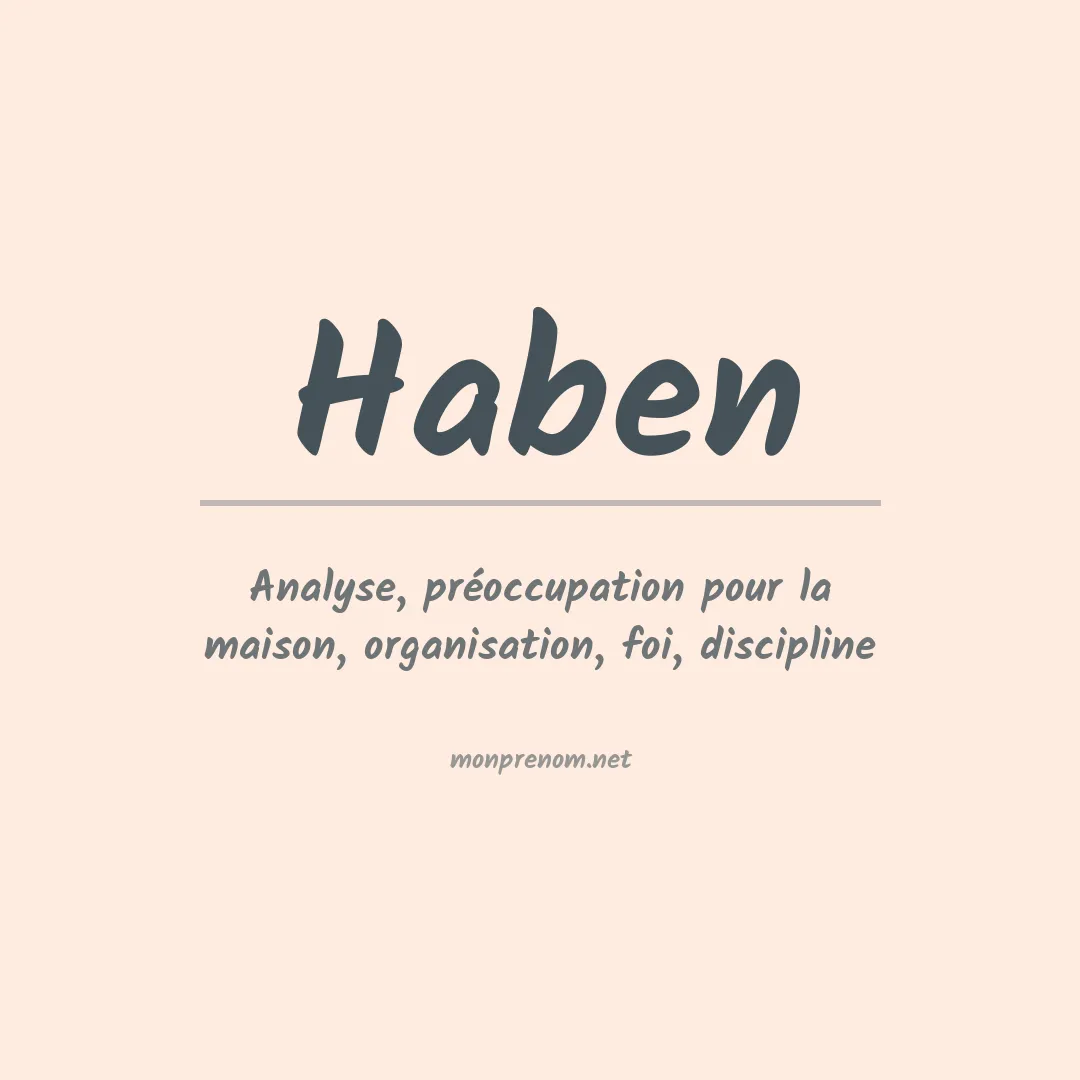 Signification du prénom Haben