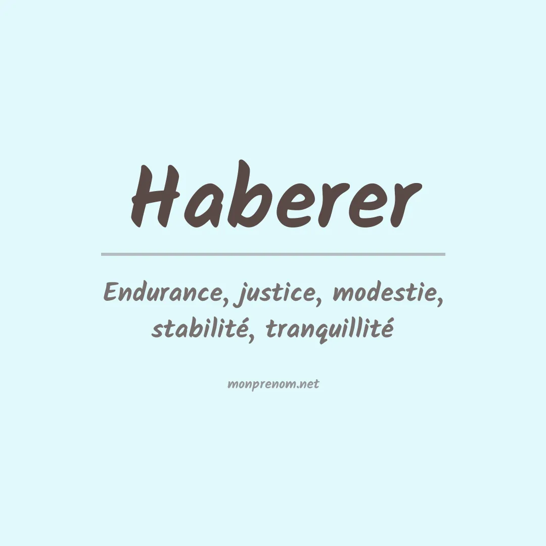 Prénom Haberer