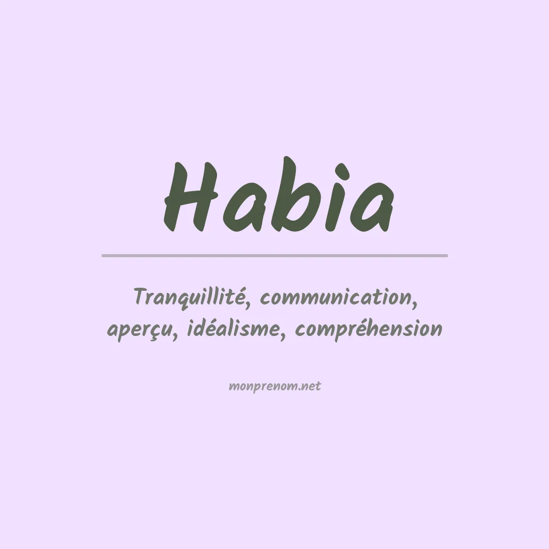 Prénom Habia