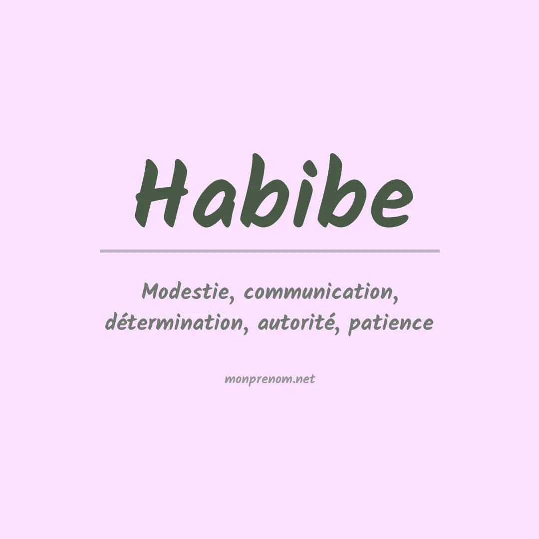 Signification du prénom Habibe