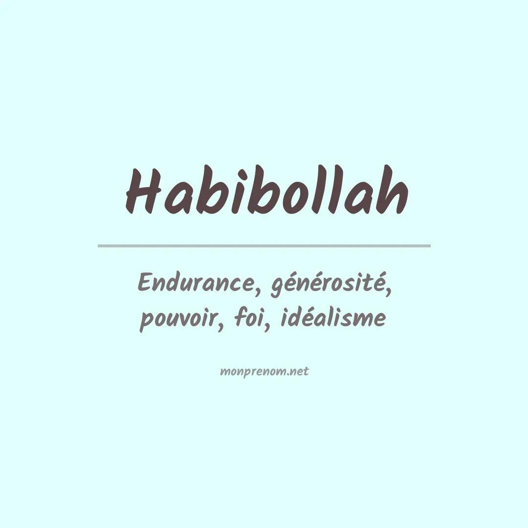 Signification du prénom Habibollah