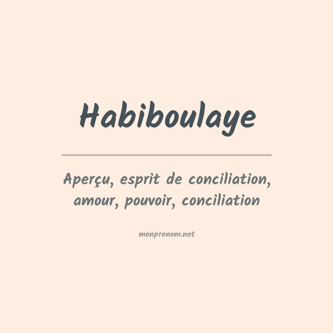 Prénom Habiboulaye