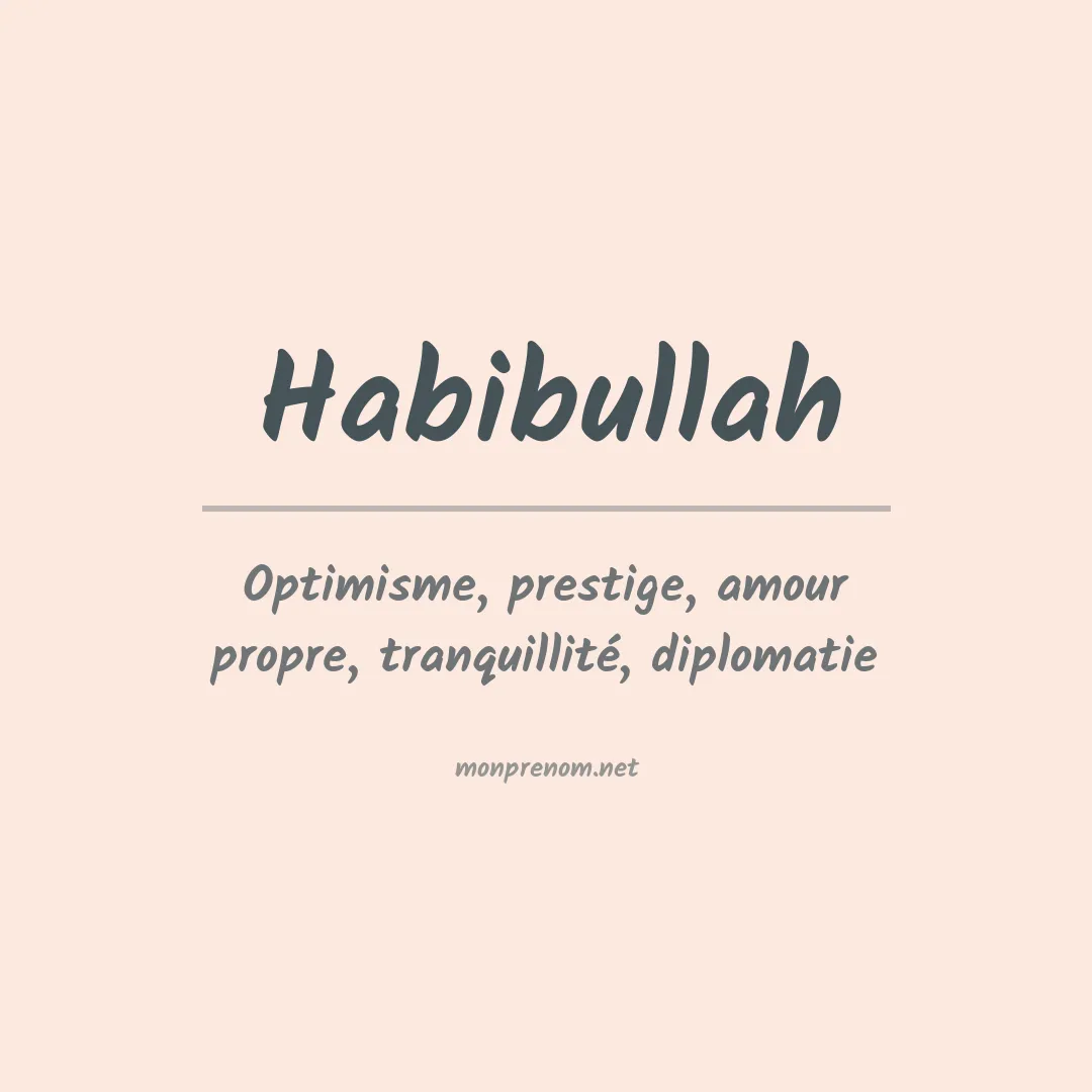 Signification du prénom Habibullah