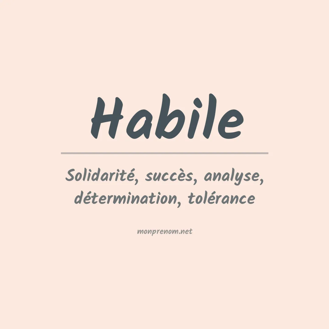 Signification du prénom Habile
