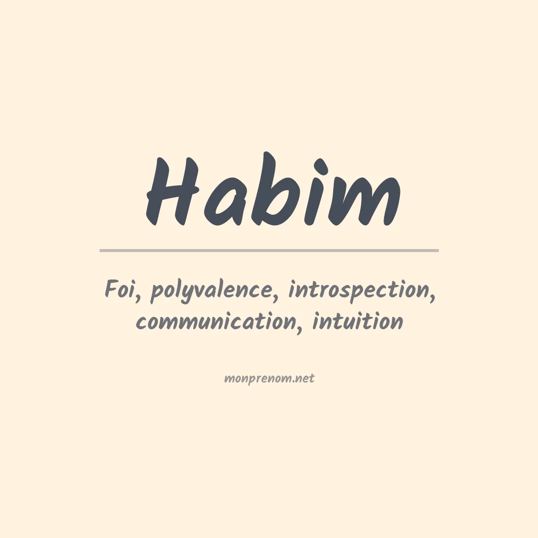Prénom Habim