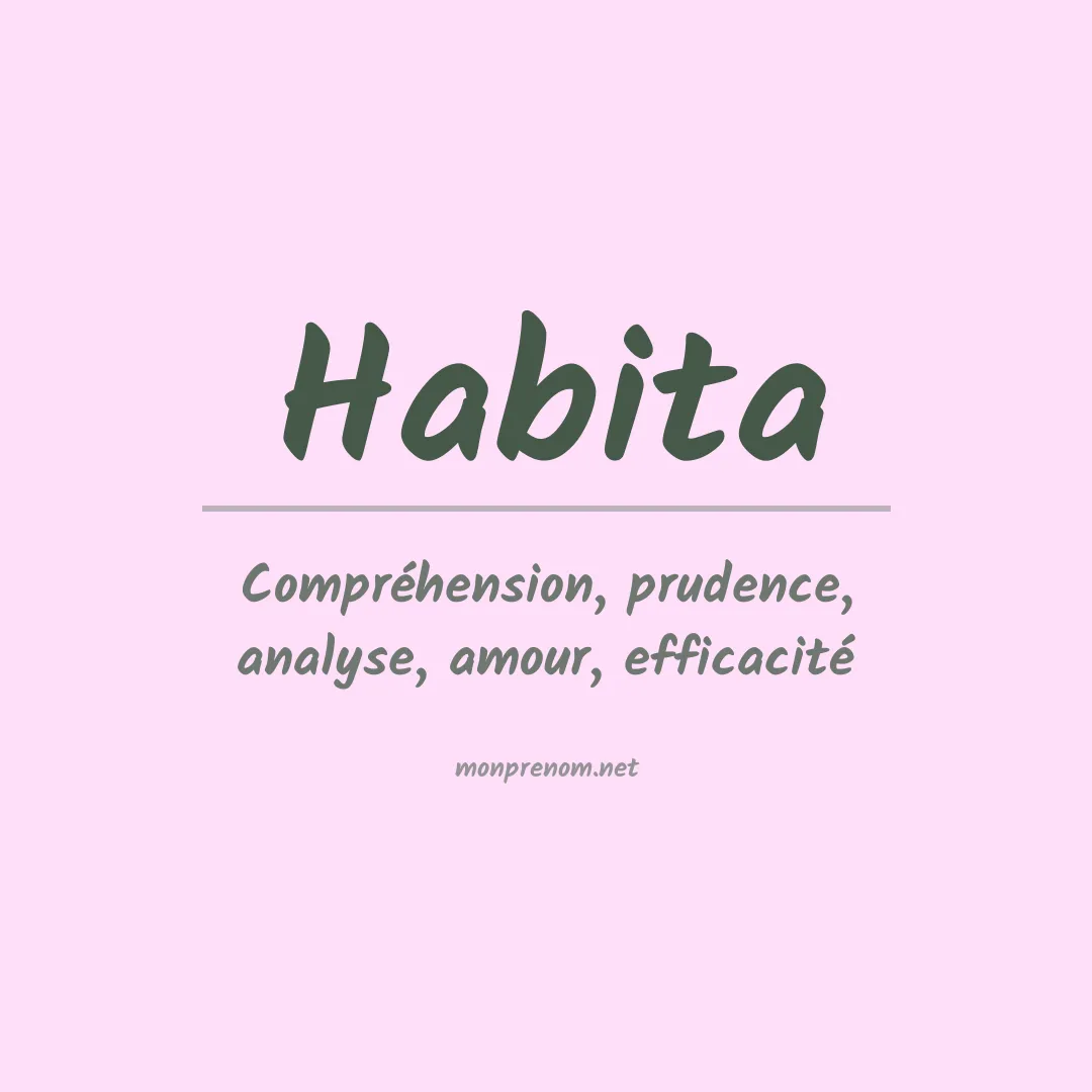 Signification du prénom Habita