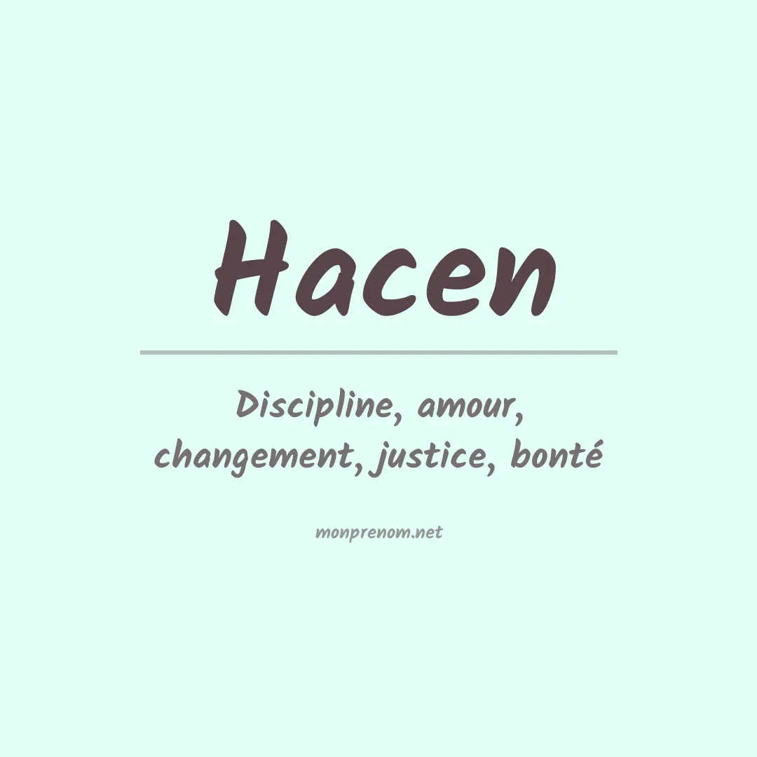 Signification du prénom Hacen