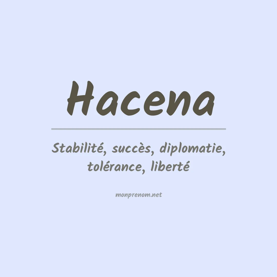 Signification du prénom Hacena