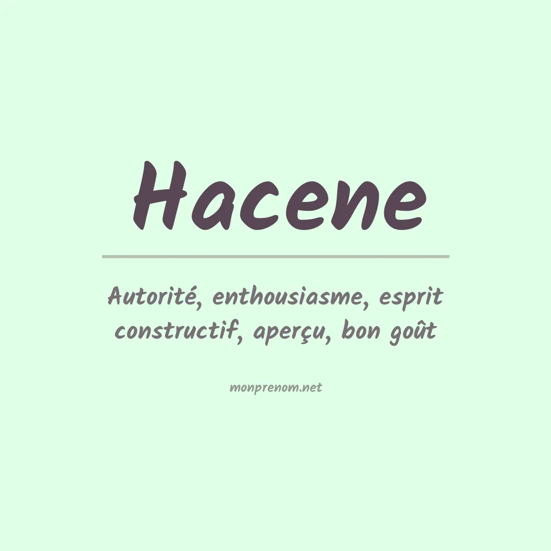 Prénom Hacene