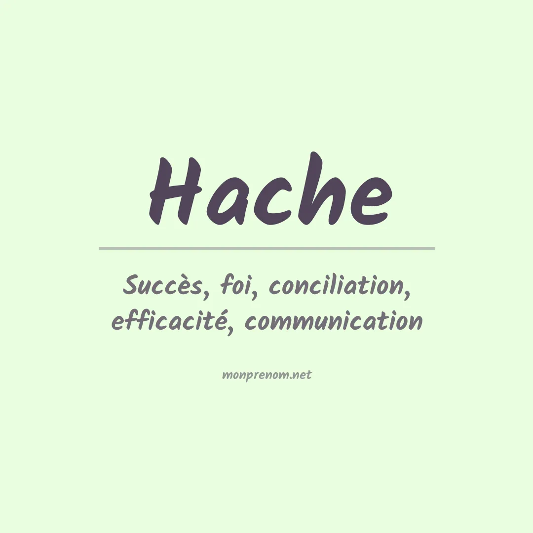 Prénom Hache