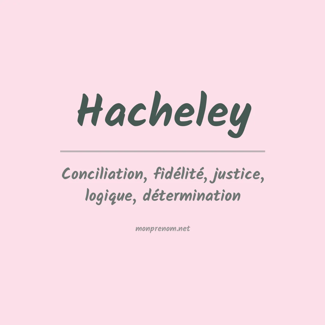 Prénom Hacheley