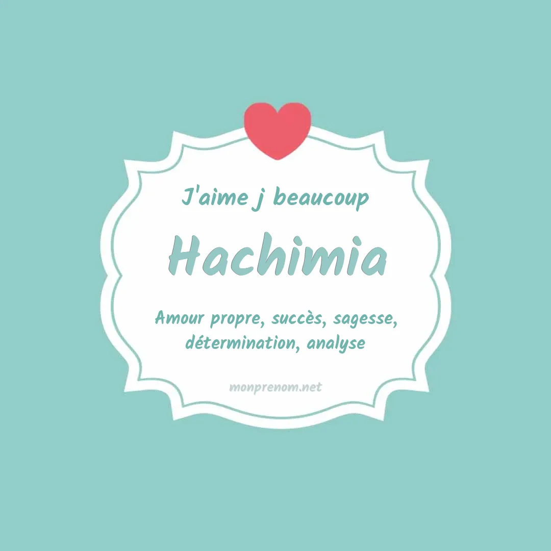 J'aime beaucoup Hachimia