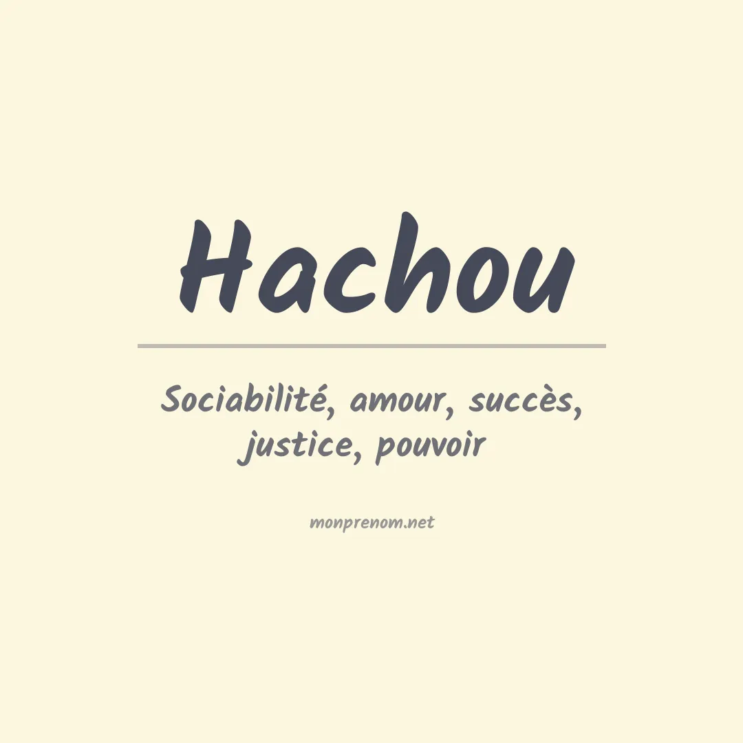 Prénom Hachou