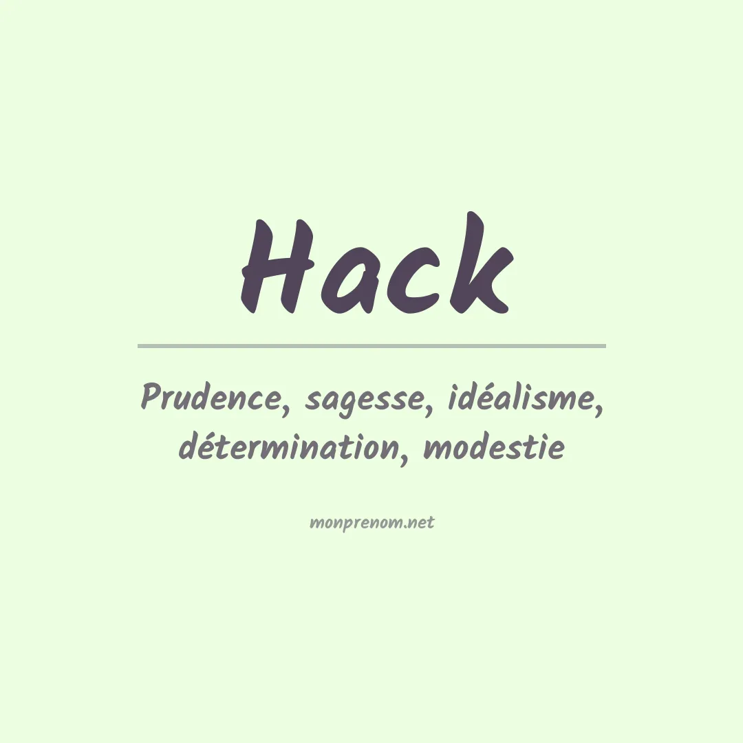 Prénom Hack