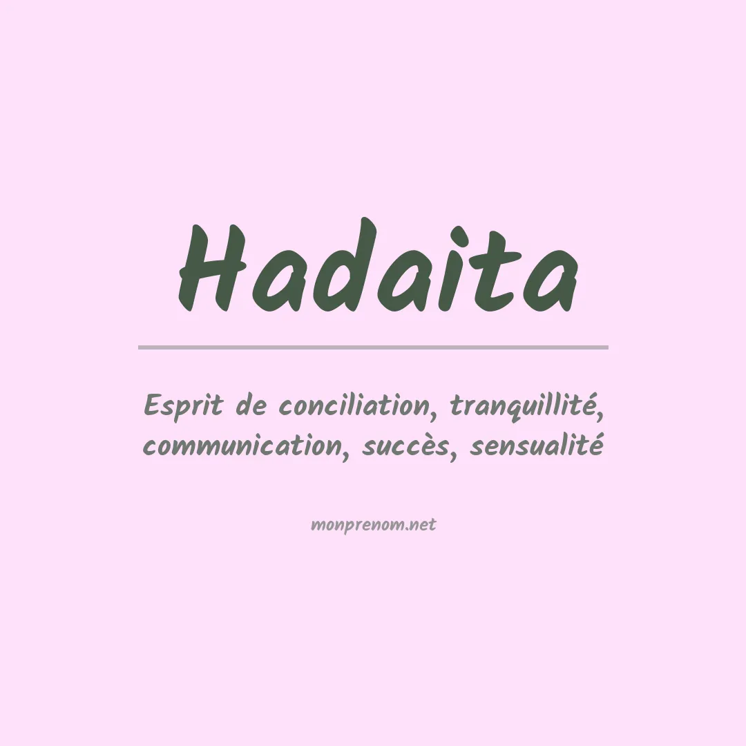 Signification du prénom Hadaita