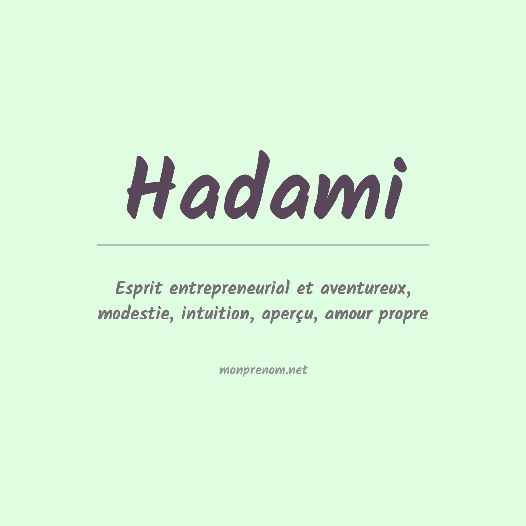 Prénom Hadami