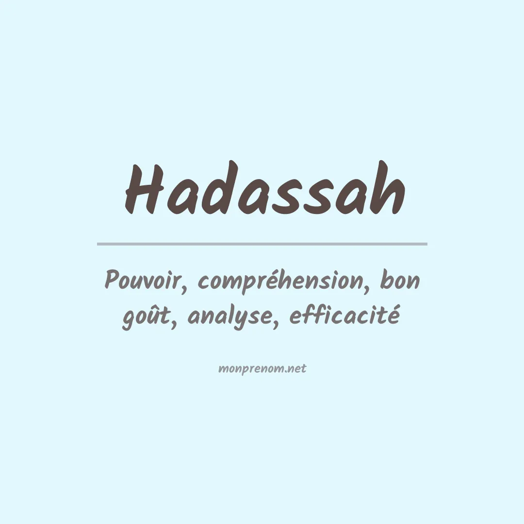 Prénom Hadassah
