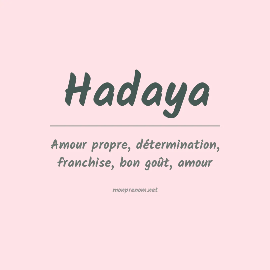 Signification du prénom Hadaya