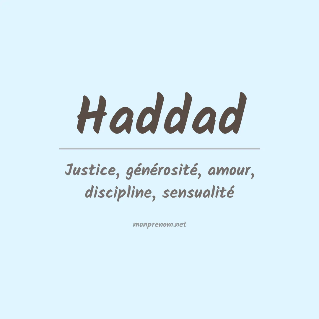 Prénom Haddad