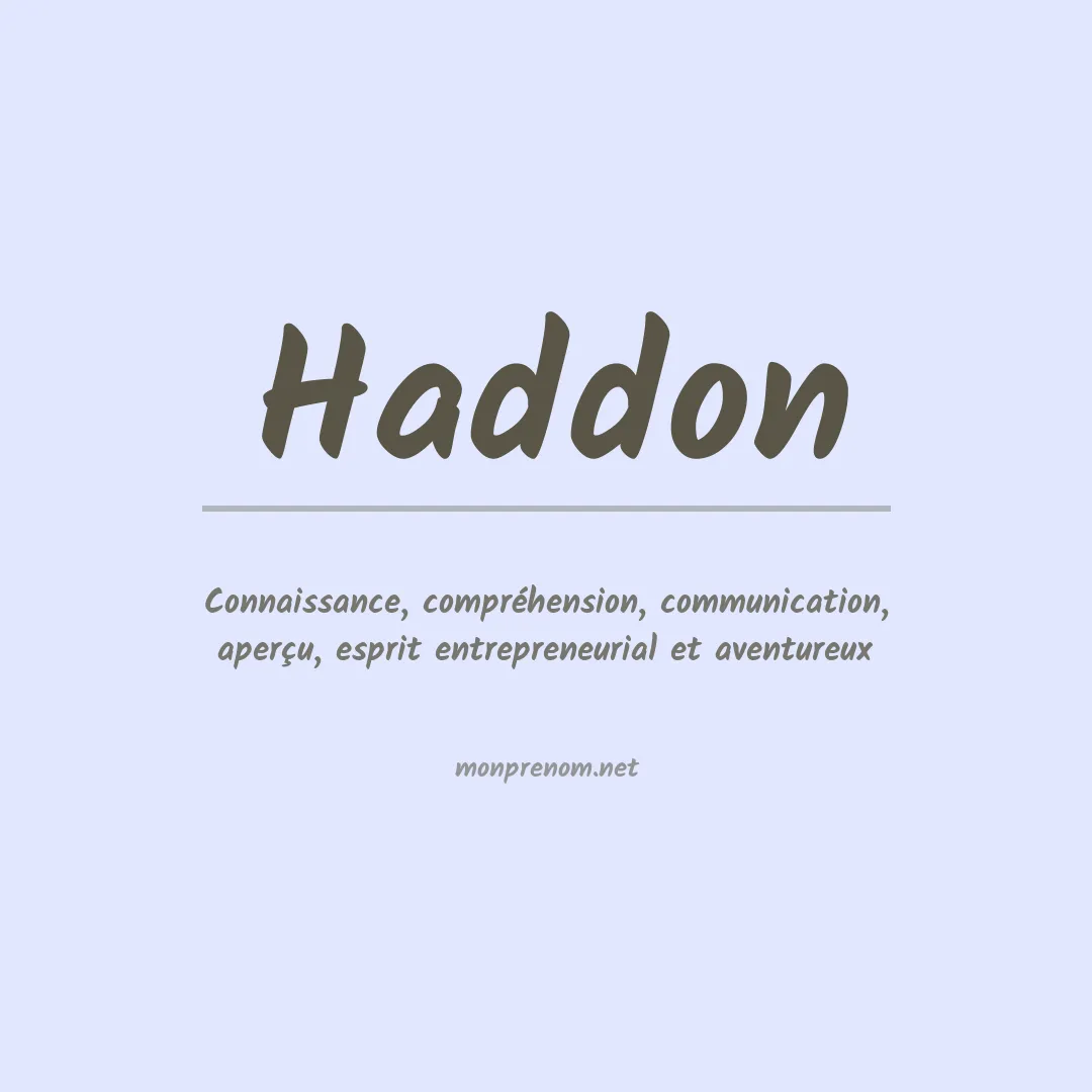 Prénom Haddon