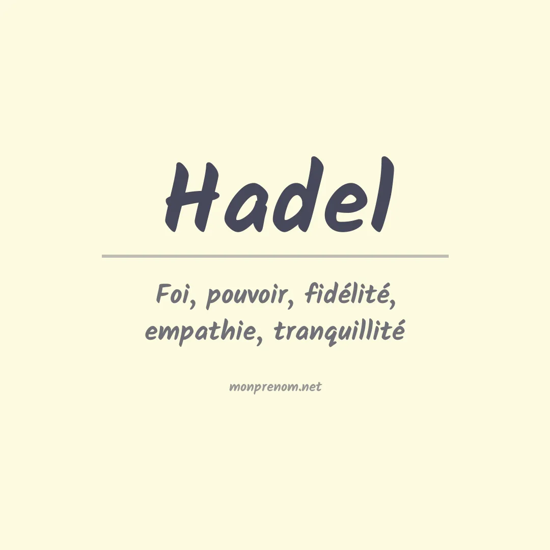 Prénom Hadel