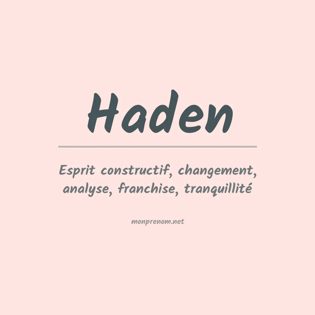 Prénom Haden
