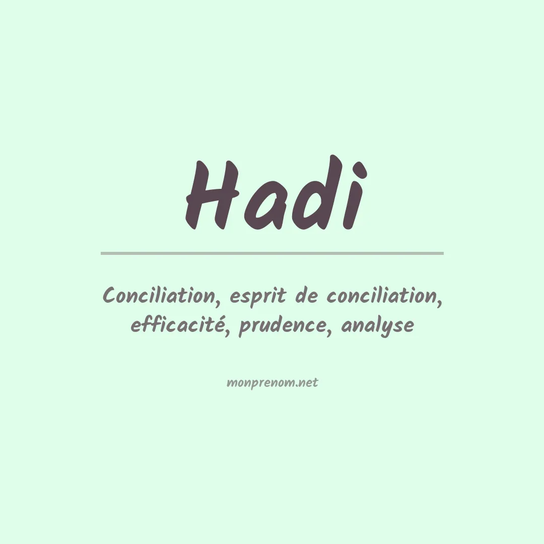 Prénom Hadi