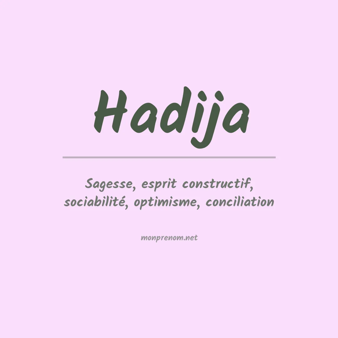Prénom Hadija