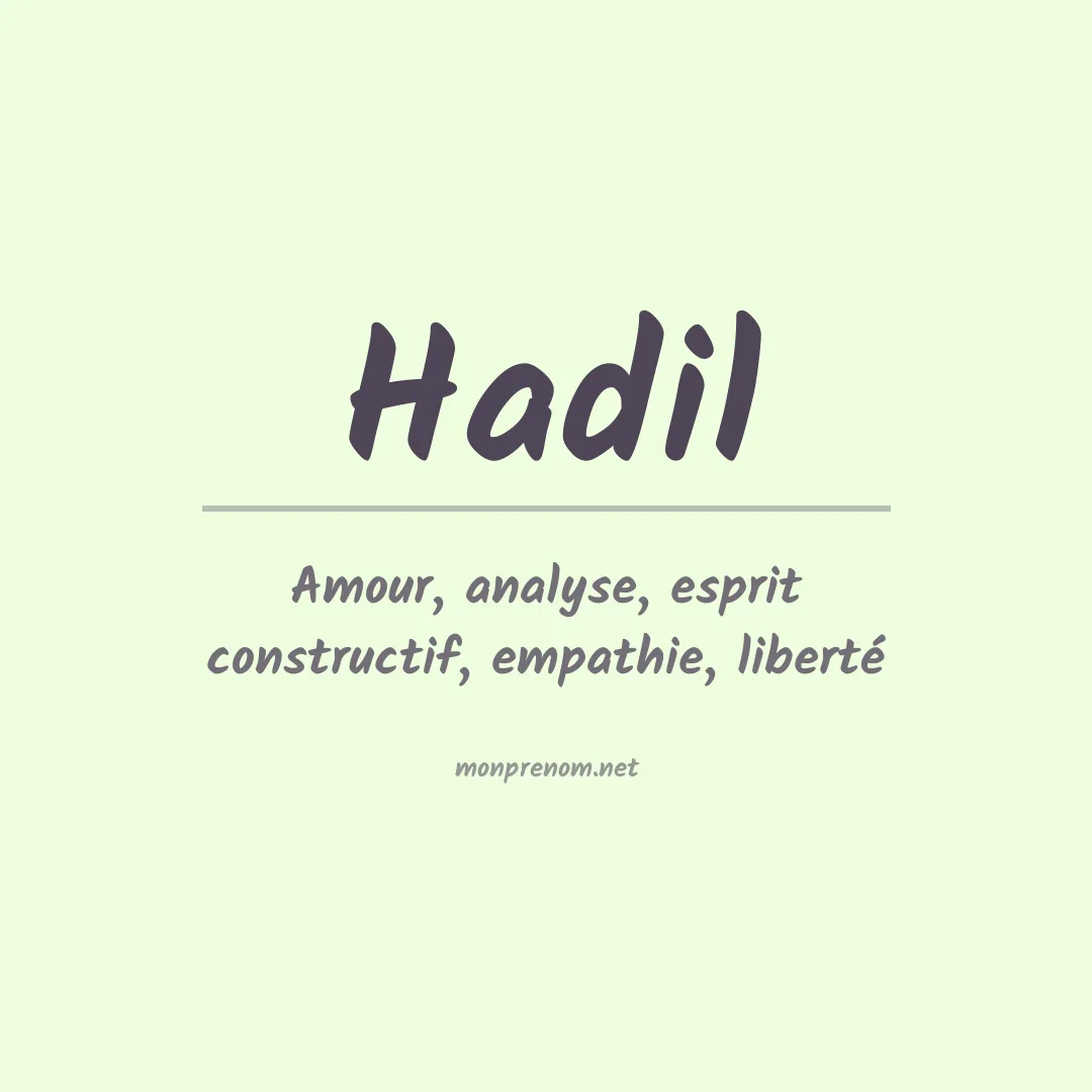 Prénom Hadil