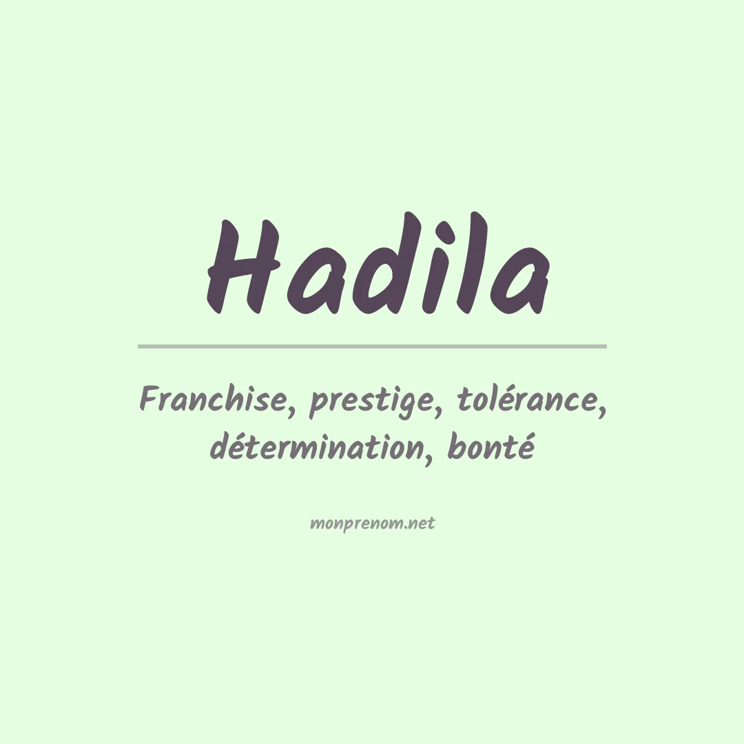 Prénom Hadila