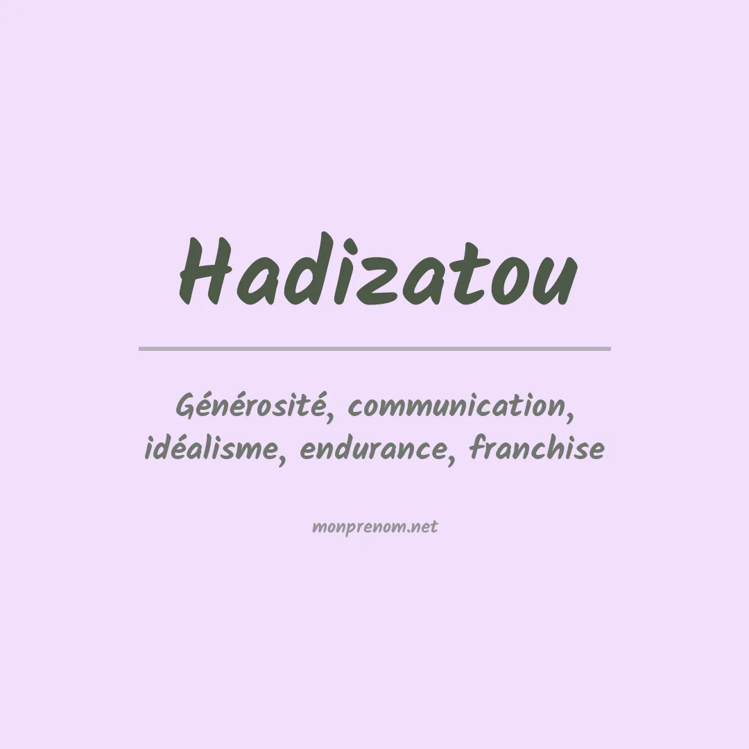 Prénom Hadizatou