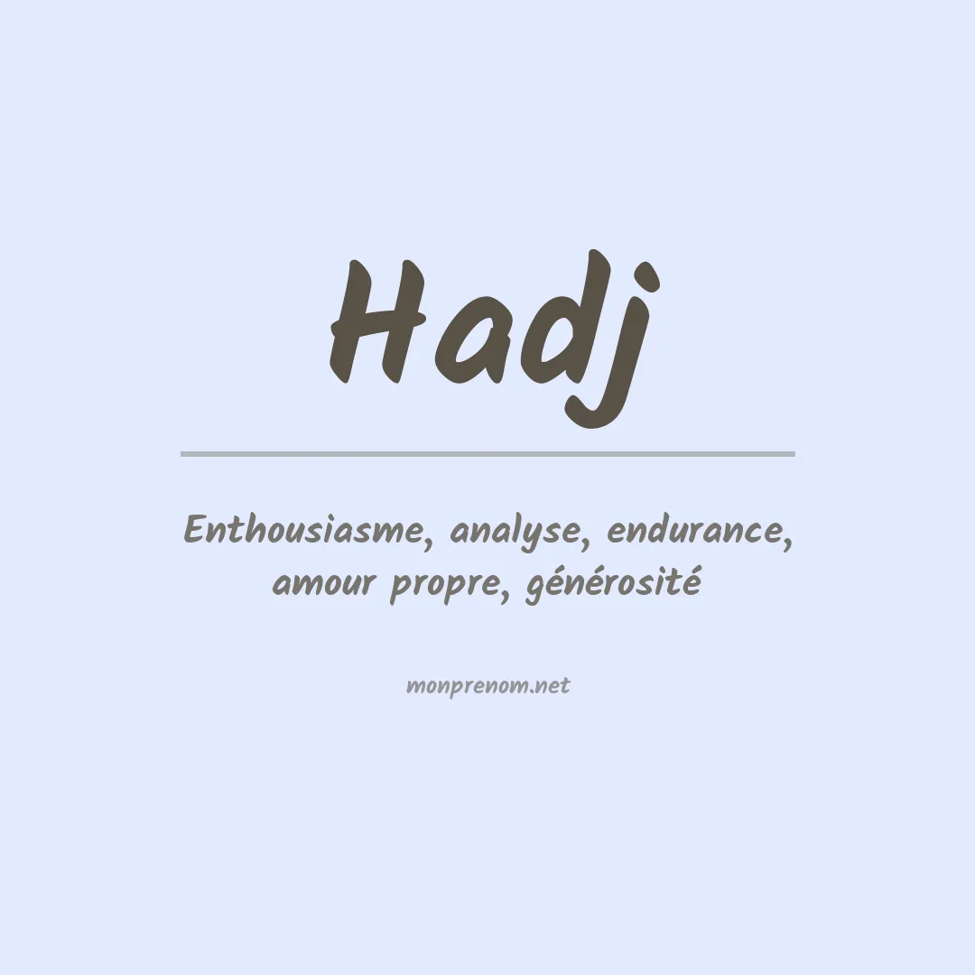 Prénom Hadj