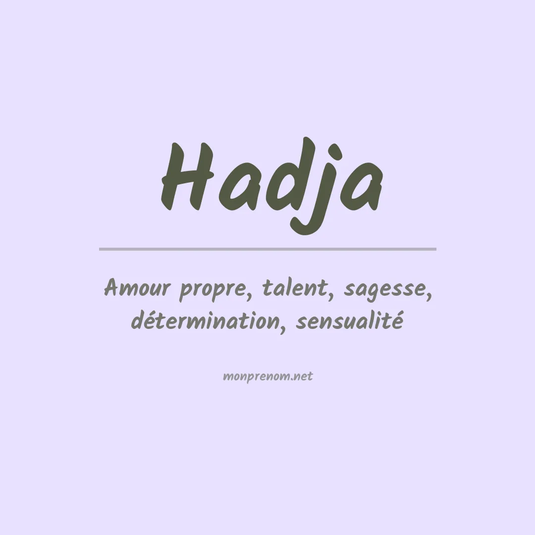 Prénom Hadja